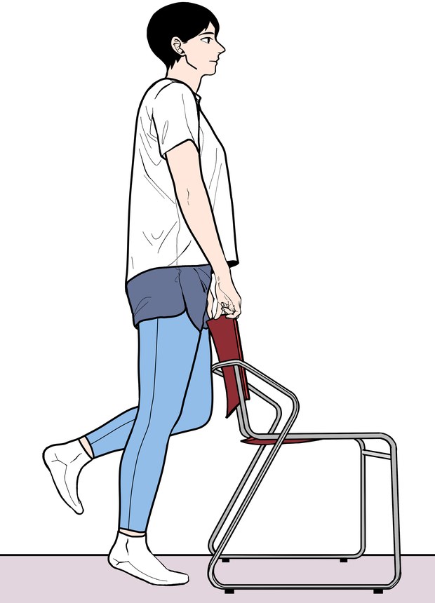 한발 뒤꿈치 들기 운동