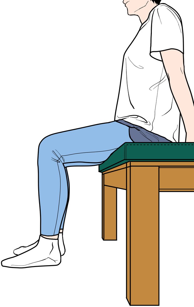 앉아 발뒤꿈치 들기