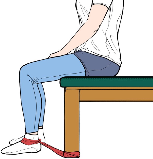 앉아서 무릎 펴기 운동