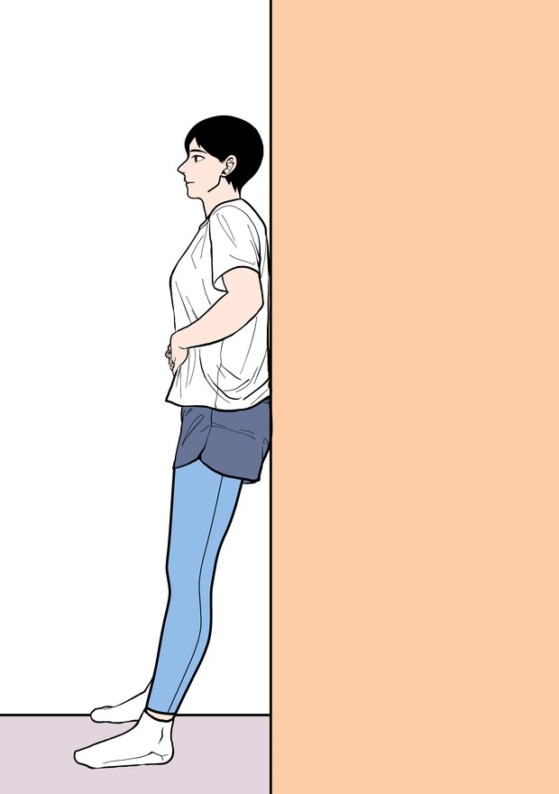 벽에 기댄 스쿼트