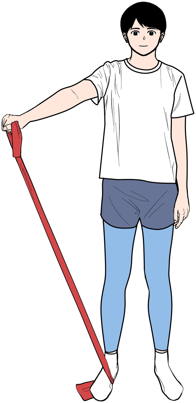 어깨 벌림근 강화운동: 밴드